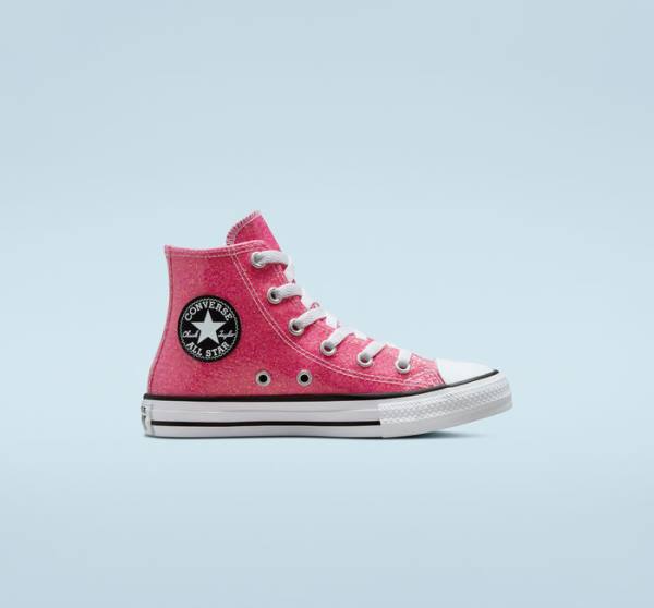 Zapatillas Altas Converse Chuck Taylor All Star Invierno Glitter Tenis Rosas Negras Blancas | CV-083HXQ