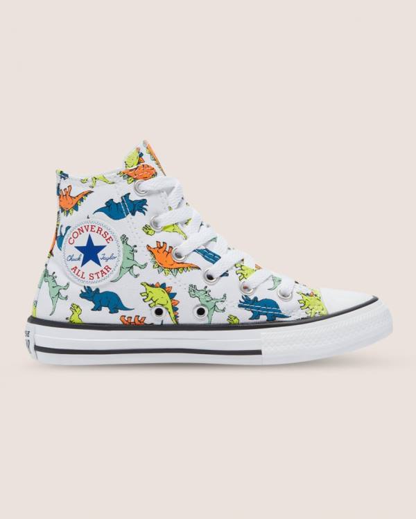 Zapatillas Altas Converse Chuck Taylor All Star Dinoverse Tenis Blancas | CV-108BMV