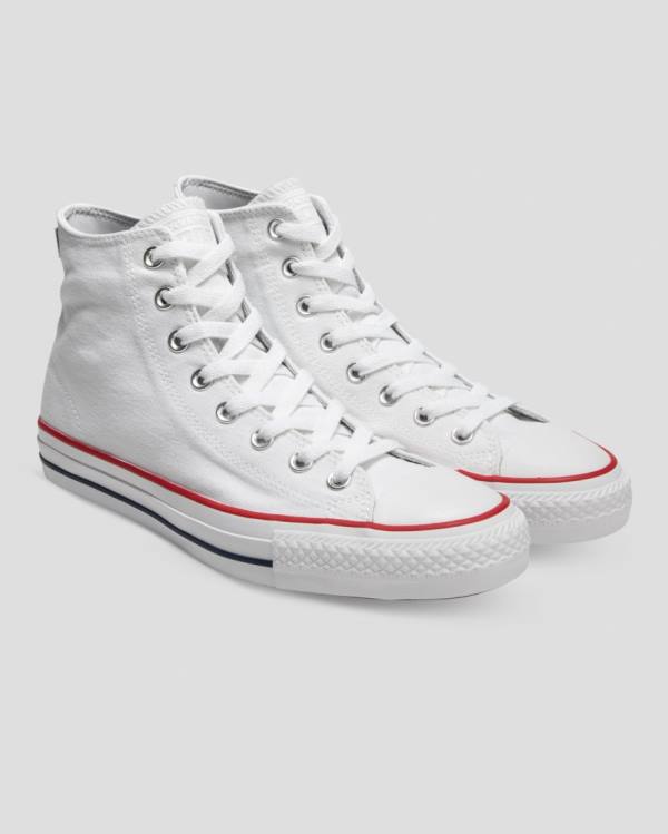 Zapatillas Altas Converse Chuck Taylor All Star Pro Lona Tenis Blancas | CV-120RHP