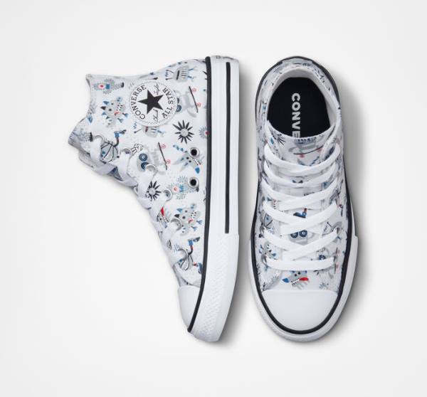 Zapatillas Altas Converse Chuck Taylor All Star Creatures Tenis Blancas Gris Azules | CV-123UFE