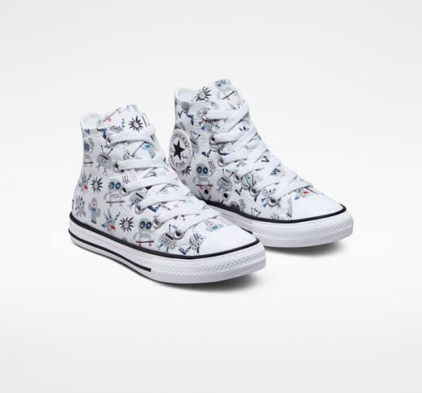 Zapatillas Altas Converse Chuck Taylor All Star Creatures Tenis Blancas Gris Azules | CV-123UFE