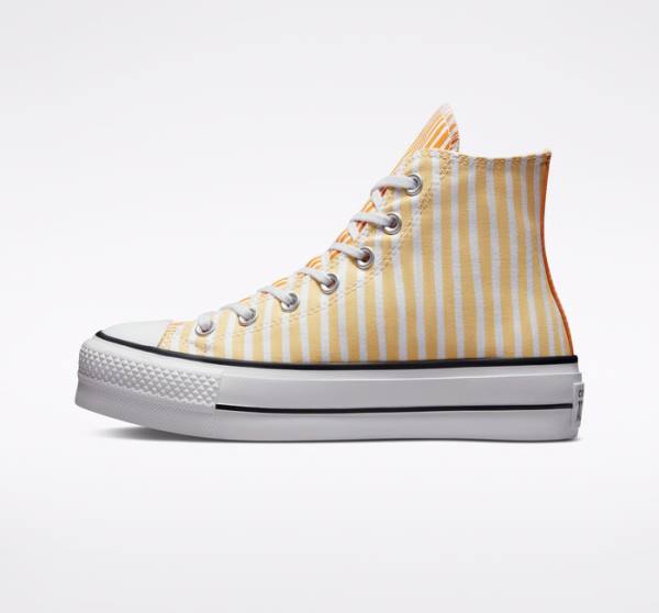 Zapatillas Altas Converse Chuck Taylor All Star Lift Plataforma Stripes Tenis Mango | CV-132JAZ