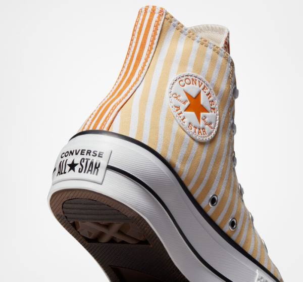 Zapatillas Altas Converse Chuck Taylor All Star Lift Plataforma Stripes Tenis Mango | CV-132JAZ