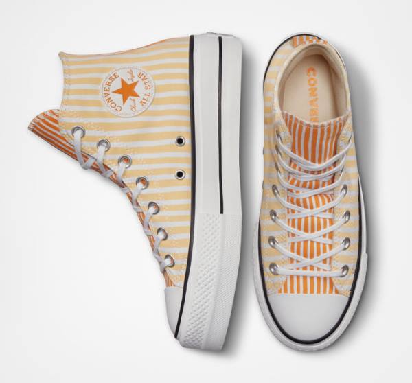 Zapatillas Altas Converse Chuck Taylor All Star Lift Plataforma Stripes Tenis Mango | CV-132JAZ