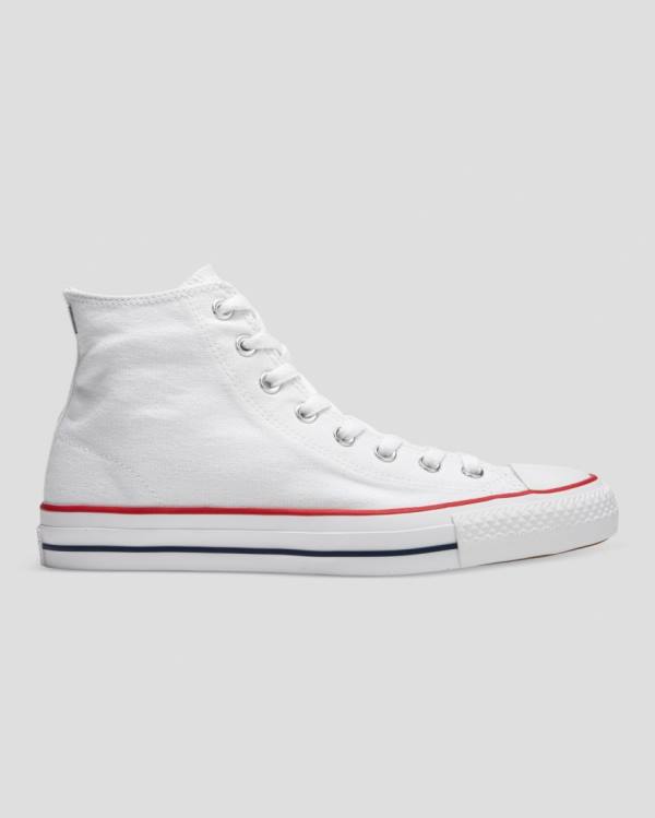 Zapatillas Altas Converse Chuck Taylor All Star Pro Lona Tenis Blancas | CV-153YPD