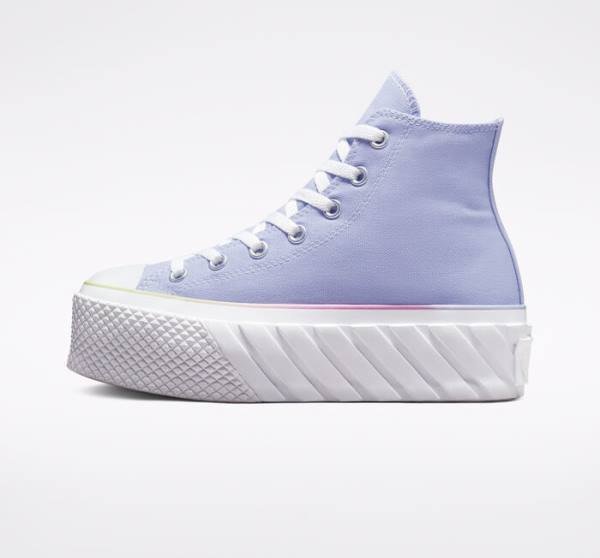 Zapatillas Altas Converse Chuck Taylor All Star 2X Lift Plataforma Pastel Gradient Tenis Azules Blancas | CV-216BPU