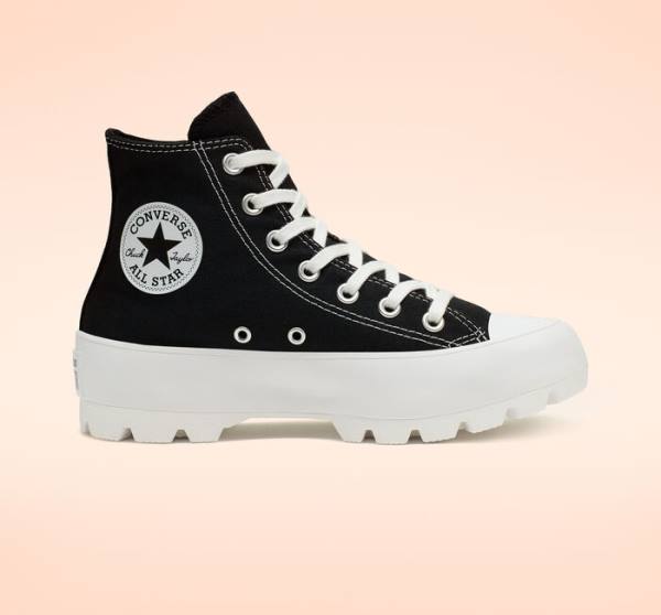 Zapatillas Altas Converse Chuck Taylor All Star Lugged Tenis Negras Blancas | CV-217ZFG