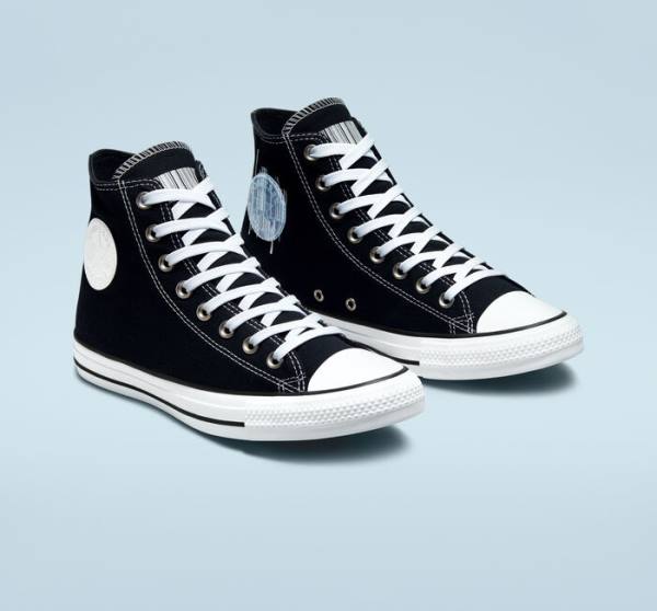 Zapatillas Altas Converse Chuck Taylor All Star Translucent Barcode Tenis Negras Blancas | CV-235TLH