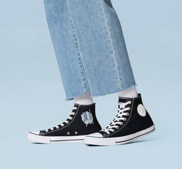 Zapatillas Altas Converse Chuck Taylor All Star Translucent Barcode Tenis Negras Blancas | CV-235TLH