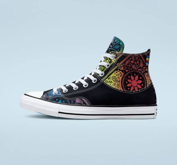 Zapatillas Altas Converse Chuck Taylor All Star Pride Tenis Negras Rojas | CV-297UIY