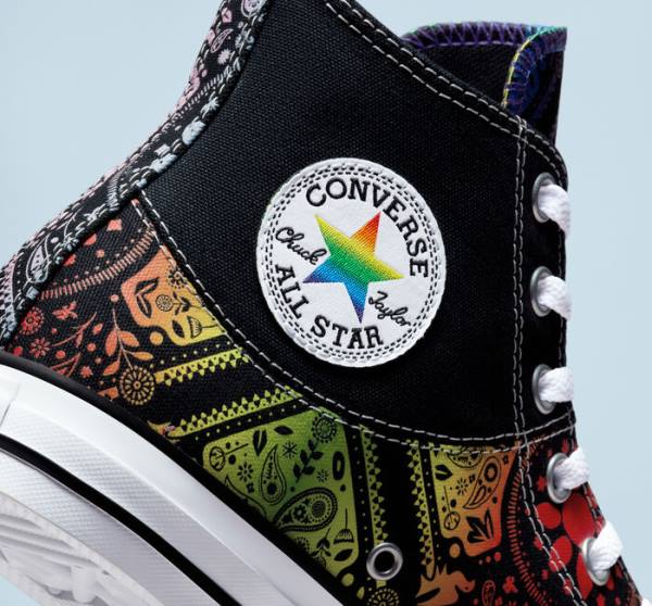 Zapatillas Altas Converse Chuck Taylor All Star Pride Tenis Negras Rojas | CV-297UIY