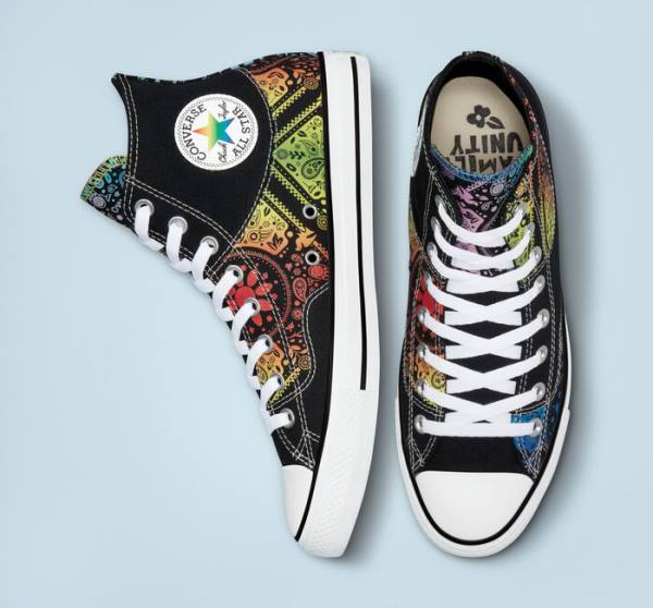 Zapatillas Altas Converse Chuck Taylor All Star Pride Tenis Negras Rojas | CV-297UIY