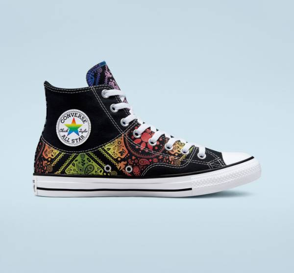 Zapatillas Altas Converse Chuck Taylor All Star Pride Tenis Negras Rojas | CV-297UIY