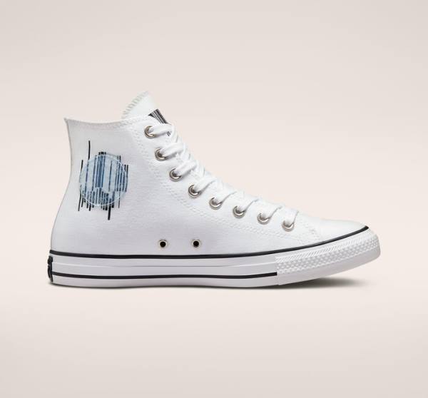 Zapatillas Altas Converse Chuck Taylor All Star Translucent Barcode Tenis Blancas Negras Blancas | CV-301RVO