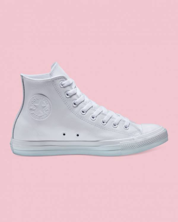 Zapatillas Altas Converse Chuck Taylor All Star Cuero Tenis Blancas | CV-310MTK