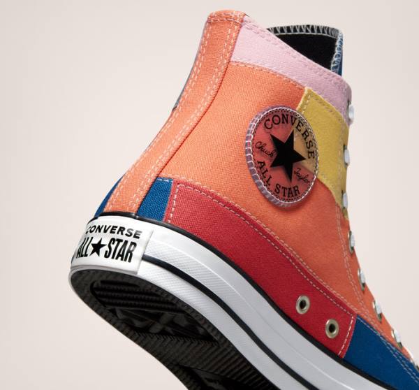 Zapatillas Altas Converse Chuck Taylor All Star Patchwork Tenis Azules Rosas | CV-548BWH