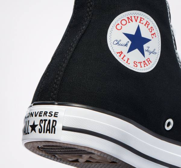 Zapatillas Altas Converse Chuck Taylor All Star Black Tenis Negras | CV-701ZUG