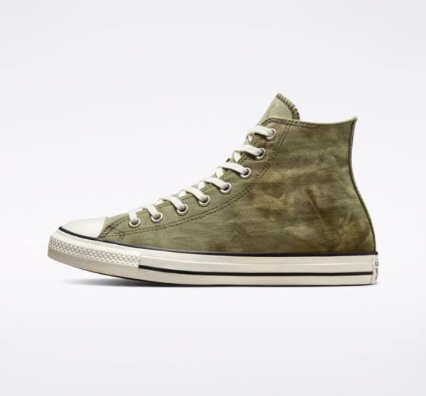 Zapatillas Altas Converse Chuck Taylor All Star Washed Lona Tenis Verde Menta | CV-709IKQ