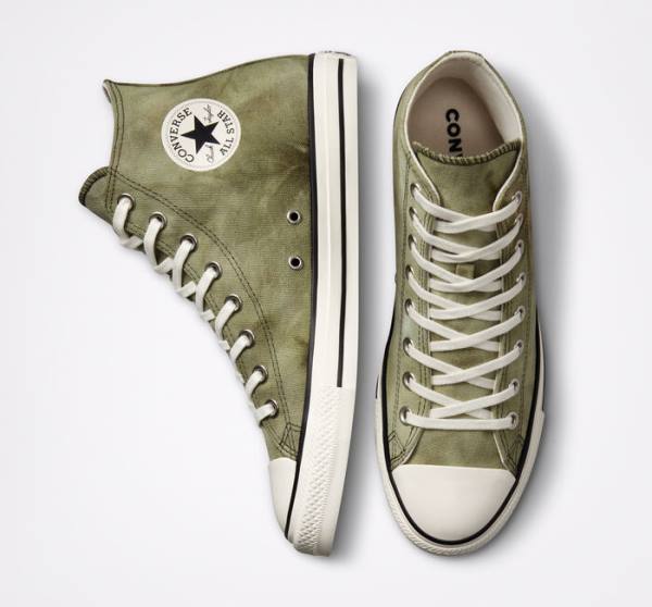 Zapatillas Altas Converse Chuck Taylor All Star Washed Lona Tenis Verde Menta | CV-709IKQ