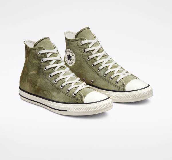 Zapatillas Altas Converse Chuck Taylor All Star Washed Lona Tenis Verde Menta | CV-709IKQ