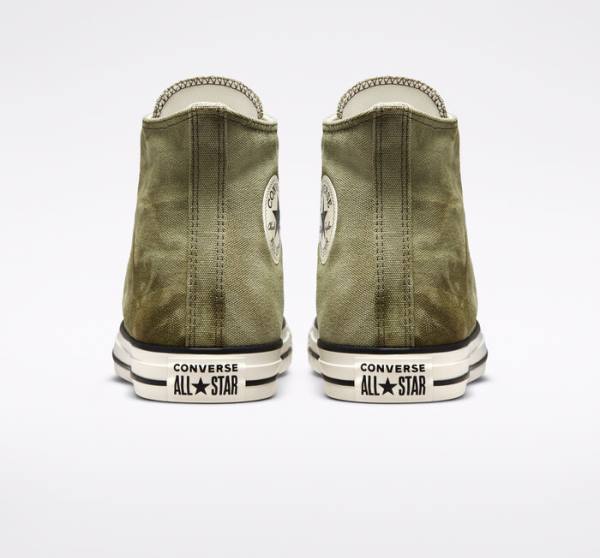 Zapatillas Altas Converse Chuck Taylor All Star Washed Lona Tenis Verde Menta | CV-709IKQ