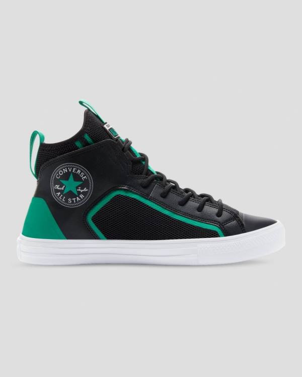 Zapatillas Altas Converse Chuck Taylor All Star Ultra Tenis Negras Verde | CV-721SDL