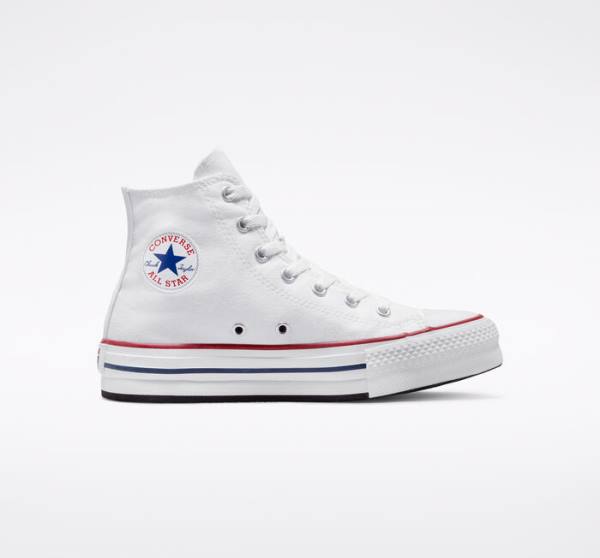 Zapatillas Altas Converse Chuck Taylor All Star Lift Plataforma Tenis Blancas Rojas Oscuro Azul Marino | CV-780HKB