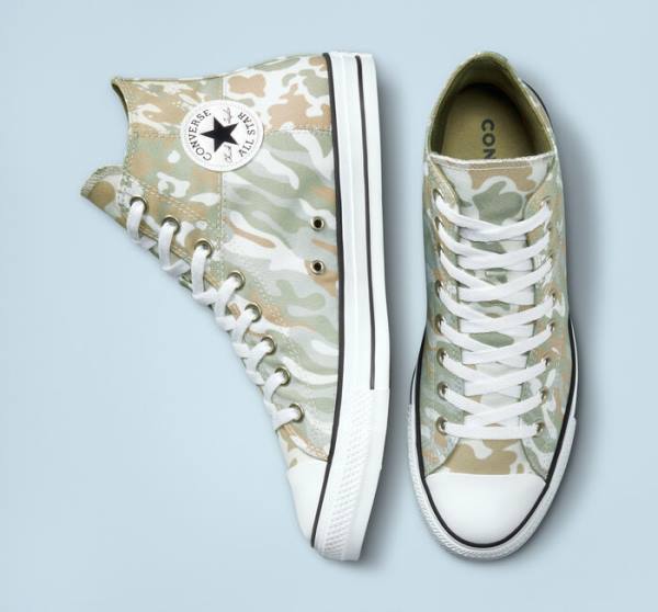 Zapatillas Altas Converse Chuck Taylor All Star Split Panel Camo Tenis Marrones | CV-842MHA