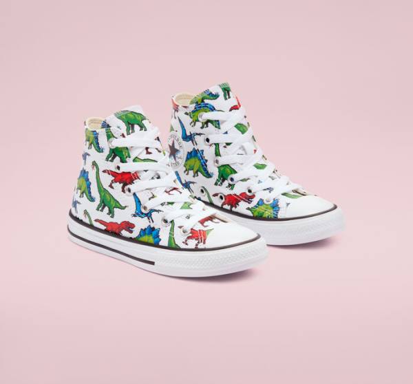 Zapatillas Altas Converse Chuck Taylor All Star 8-Bit Dino Tenis Blancas Azules | CV-857HRY