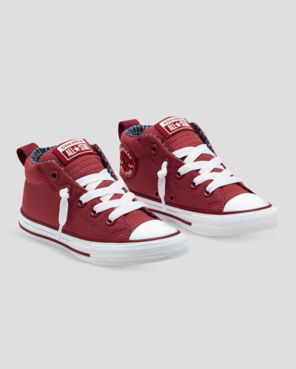 Zapatillas Altas Converse Chuck Taylor All Star Calle Plaid Tenis Rojas | CV-864MWU