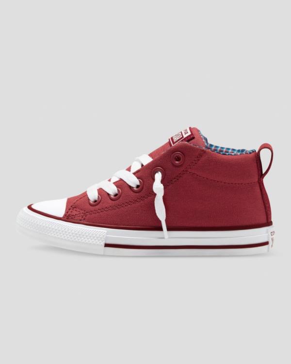 Zapatillas Altas Converse Chuck Taylor All Star Calle Plaid Tenis Rojas | CV-864MWU