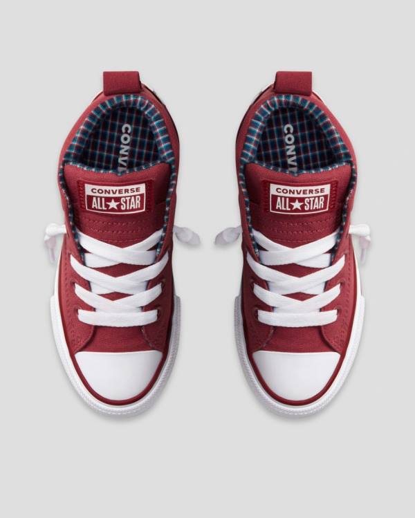 Zapatillas Altas Converse Chuck Taylor All Star Calle Plaid Tenis Rojas | CV-864MWU