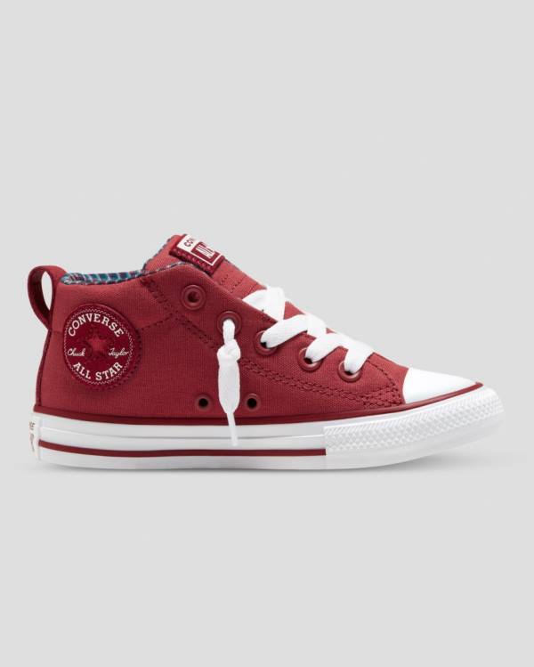 Zapatillas Altas Converse Chuck Taylor All Star Calle Plaid Tenis Rojas | CV-864MWU