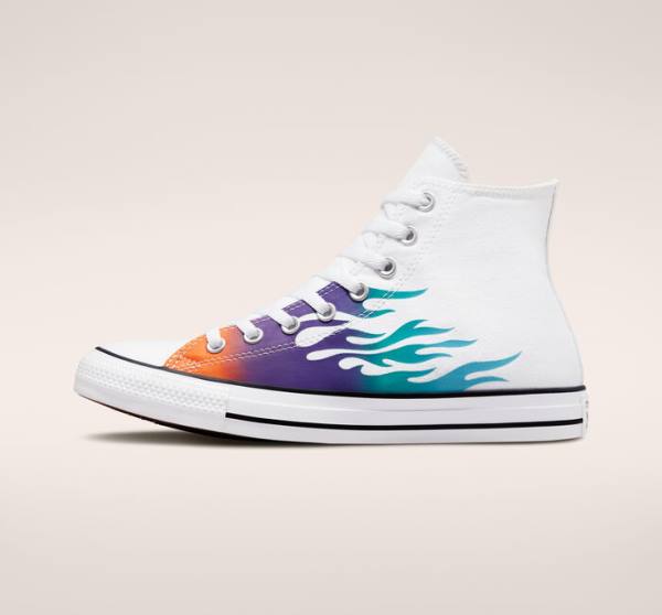 Zapatillas Altas Converse Chuck Taylor All Star Archive Prints Tenis Blancas Azules Turquesa | CV-865YRP