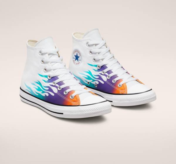 Zapatillas Altas Converse Chuck Taylor All Star Archive Prints Tenis Blancas Azules Turquesa | CV-865YRP