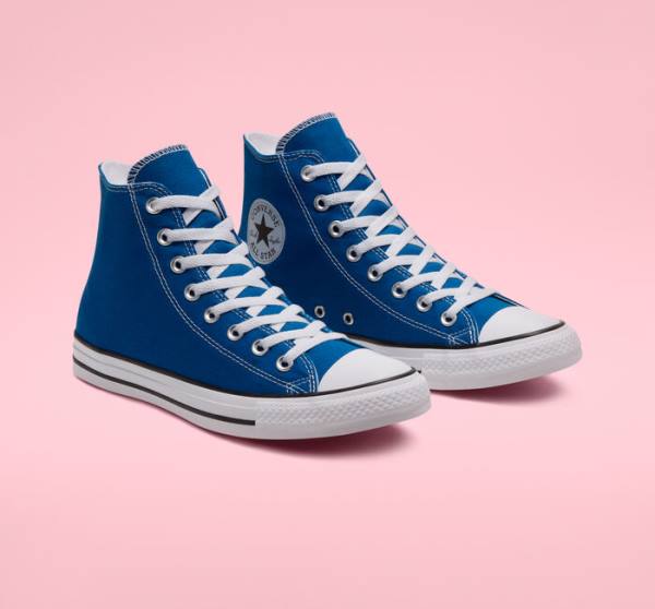 Zapatillas Altas Converse Chuck Taylor All Star Seasonal Color Tenis Azules Blancas | CV-892RWJ