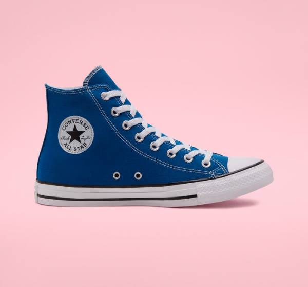 Zapatillas Altas Converse Chuck Taylor All Star Seasonal Color Tenis Azules Blancas | CV-892RWJ