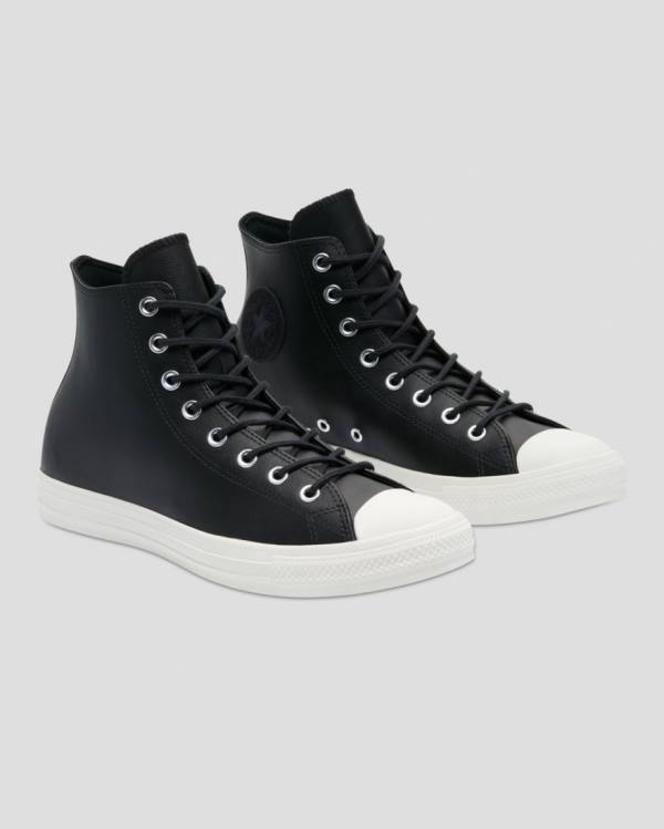 Zapatillas Altas Converse Chuck Taylor All Star Seasonal Cuero Tenis Negras | CV-924ZVJ