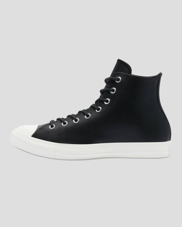 Zapatillas Altas Converse Chuck Taylor All Star Seasonal Cuero Tenis Negras | CV-924ZVJ