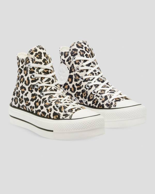 Zapatillas Altas Converse Chuck Taylor Lift Leopard Print Plataforma Tenis Leopardo | CV-432GXV