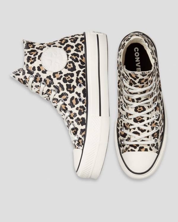 Zapatillas Altas Converse Chuck Taylor Lift Leopard Print Plataforma Tenis Leopardo | CV-432GXV