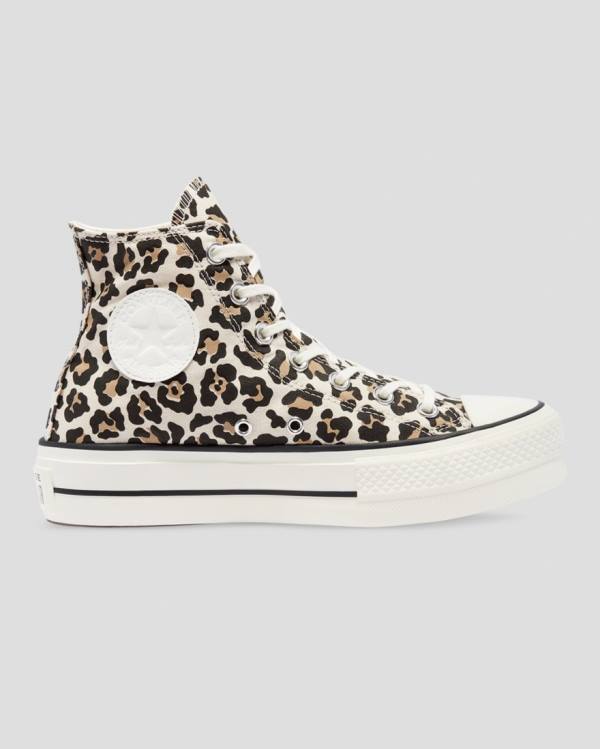 Zapatillas Altas Converse Chuck Taylor Lift Leopard Print Plataforma Tenis Leopardo | CV-432GXV