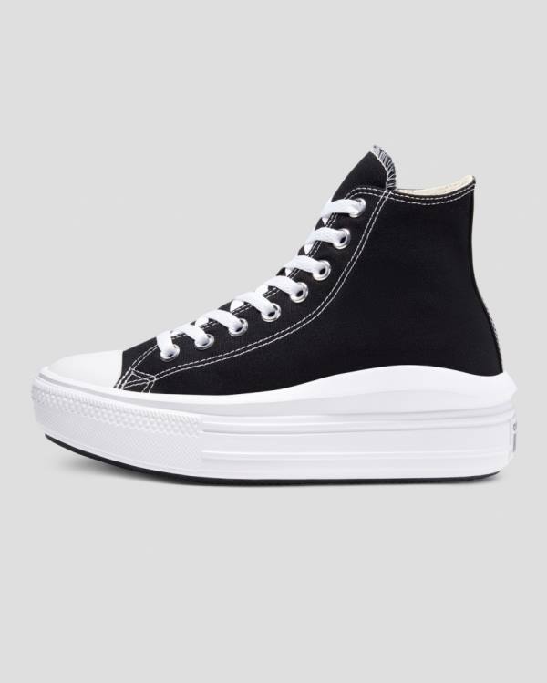 Zapatillas Altas Converse Chuck Taylor Move Plataforma Tenis Negras | CV-821SFL