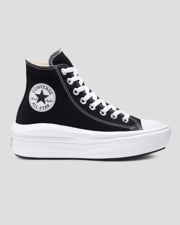 Zapatillas Altas Converse Chuck Taylor Move Plataforma Tenis Negras | CV-821SFL