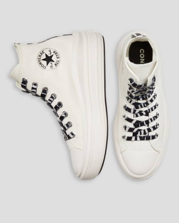 Zapatillas Altas Converse Chuck Taylor Move Zebra Print Plataforma Tenis Beige | CV-935STL