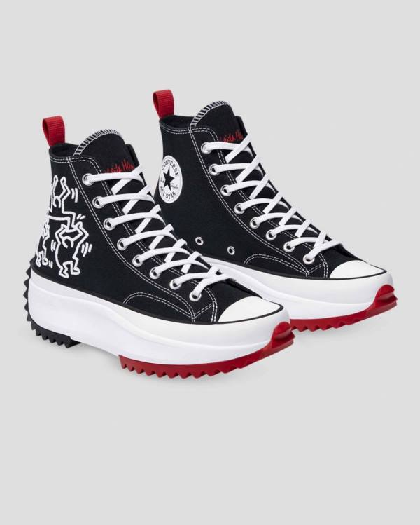 Zapatillas Altas Converse Keith Haring Run Star Hike Tenis Negras | CV-367AMQ