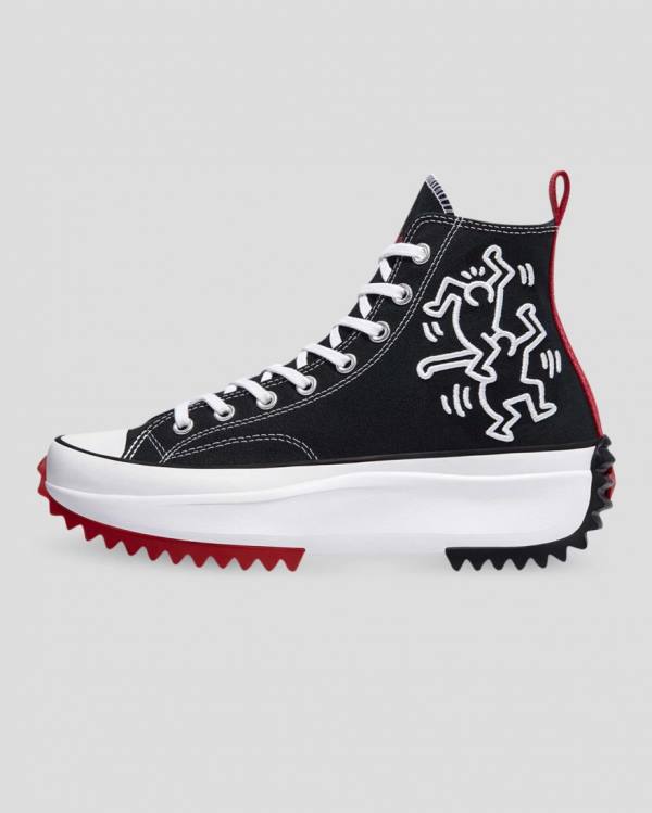 Zapatillas Altas Converse Keith Haring Run Star Hike Tenis Negras | CV-367AMQ