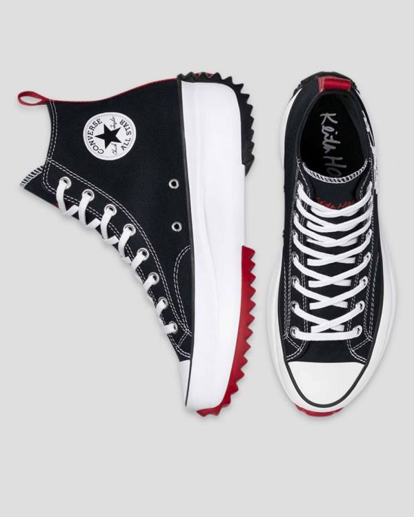 Zapatillas Altas Converse Keith Haring Run Star Hike Tenis Negras | CV-367AMQ