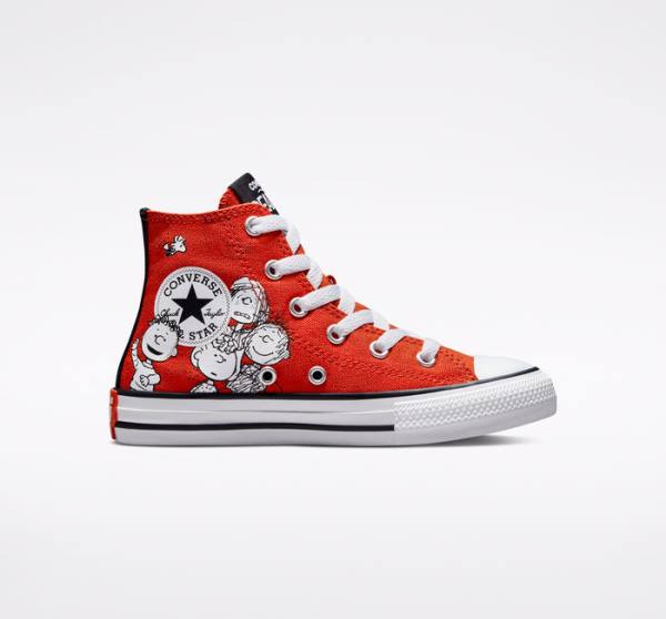 Zapatillas Altas Converse Peanuts Chuck Taylor All Star Tenis Rojas Negras Blancas | CV-682SIU