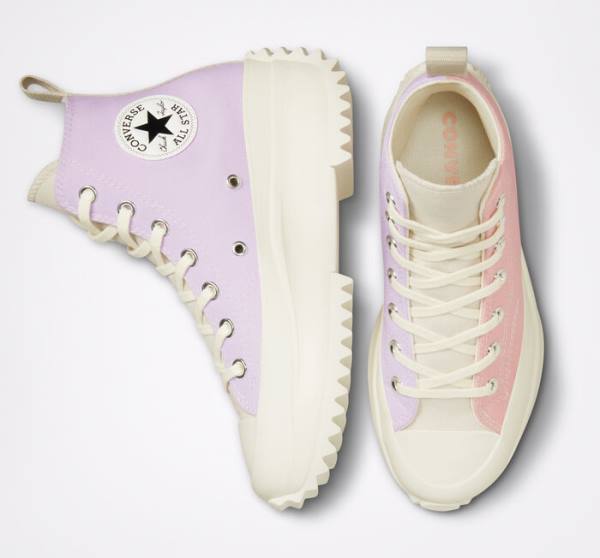 Zapatillas Altas Converse Run Star Hike Plataforma Tri-Panel Color Block Tenis Rosas | CV-684IAS